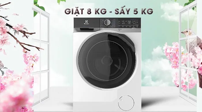 Khối lương giặt 8kh sấy 5kg